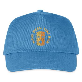 Tiki Bar - Maske, Retro Design Tiki Bar Shirt - Kinder Basecap - Pfauenblau - Vorne