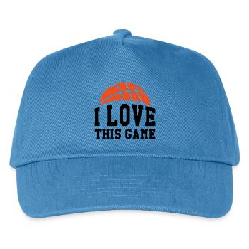 Ich liebe dieses Spiel – Basketball - Kinder Basecap - Pfauenblau - Vorne