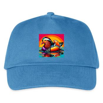 Mandarin duck - Kids’ Baseball Cap - peacock-blue - Front