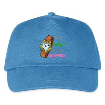 Shopping Abenteuer - Kinder Basecap - Pfauenblau - Vorne