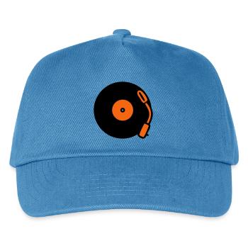 Vinyl Record Turntable Vinyl - Kids’ Baseball Cap - peacock-blue - Front