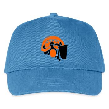 Forsthelm Baumpflege Waldarbeiter Holzfäller - Kinder Basecap - Pfauenblau - Vorne
