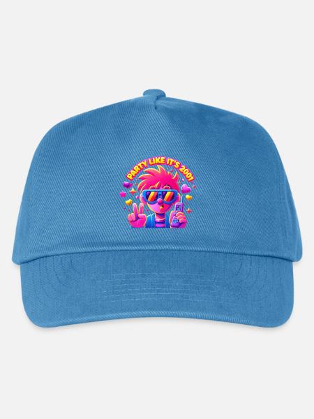 Neon Party Punk Pixel 2001 - Kinder Basecap - Pfauenblau