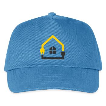 Elektriker Haus Steckdose Smart Home - Kinder Basecap - Pfauenblau - Vorne