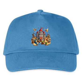 Duck fortress in the Knights' War - Kids’ Baseball Cap - peacock-blue - Front
