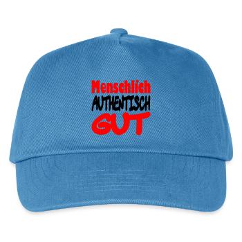 menschlich_authentisch_gut - Casquette de baseball Enfant - bleu paon - Devant