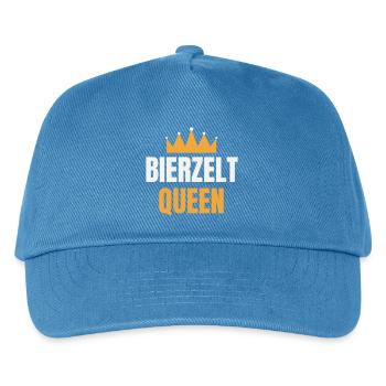 Bierzelt Queen – Volksfest Frauen Krone Spruch - Kinder Basecap - Pfauenblau - Vorne