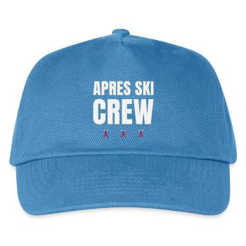 Après Ski Crew Wintersport Ski Gruppe Partnerlook - Kinder Basecap - Pfauenblau - Vorne