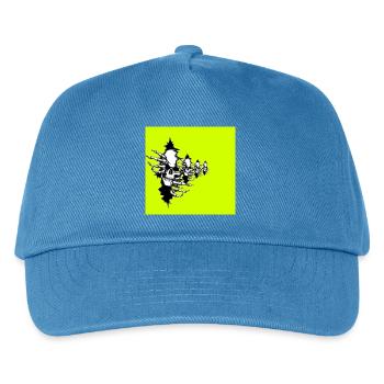 Collier squelette jaune fluo - Casquette de baseball Enfant - bleu paon - Devant