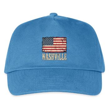 Nashville USA Flag - Kids’ Baseball Cap - peacock-blue - Front