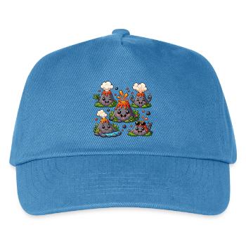 Fun volcanoes with lava delights - Kids’ Baseball Cap - peacock-blue - Front