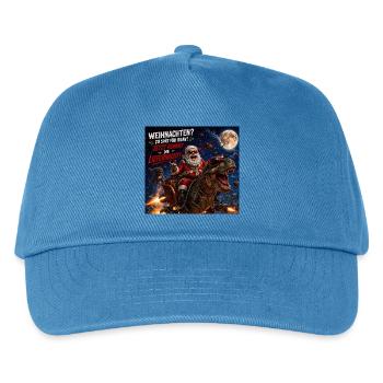 Liefernacht Weihnachtsmann Dino Humor Spruch Wild - Kinder Basecap - Pfauenblau - Vorne