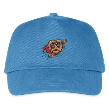 Bayern Brezel Superheld Kinder - Kinder Basecap - Pfauenblau - Vorne