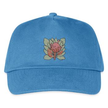 Protea in Schichten - Kinder Basecap - Pfauenblau - Vorne