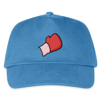 Boxhandschuhe Motiv Boxen - Kinder Basecap - Pfauenblau - Vorne