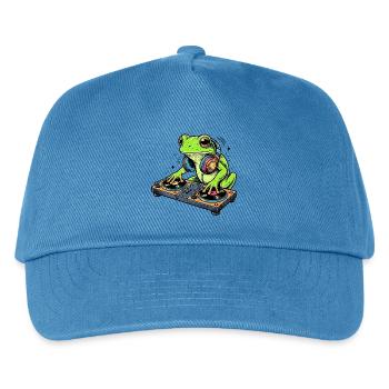 DJ Frosch - Kinder Basecap - Pfauenblau - Vorne