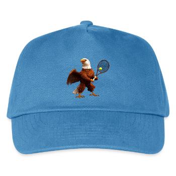 Tennis Adler Eagle - Kinder Basecap - Pfauenblau - Vorne