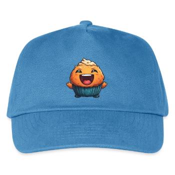 Kuschelmuffin Lachender Cupcake - Kinder Basecap - Pfauenblau - Vorne