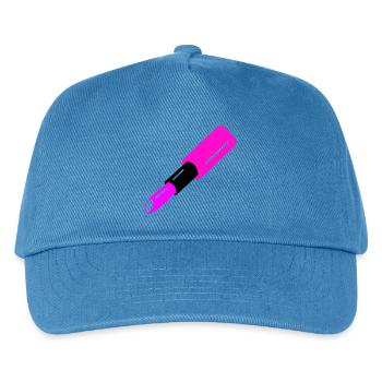 Lippenstift Design - Kinder Basecap - Pfauenblau - Vorne