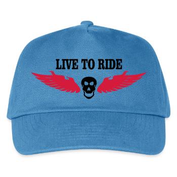 biker - Kids’ Baseball Cap - peacock-blue - Front