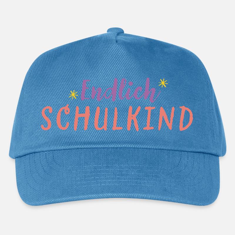 Endlich Schulkind - Kinder Basecap - Pfauenblau