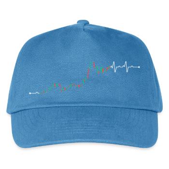 Pulse Chart Heartbeat Finance - Kids’ Baseball Cap - peacock-blue - Front