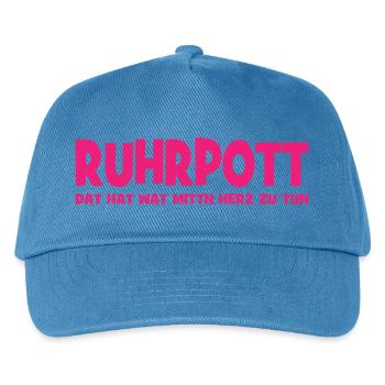 Ruhrpott - Dat hat wat mittn Herz zu tun - Zeche - Kinder Basecap - Pfauenblau - Vorne