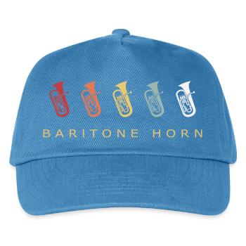 Baryton cor, harmonie rétro, cuivres instrument - Casquette de baseball Enfant - bleu paon - Devant
