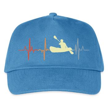 Rudern Pulsschlag Retro - Kinder Basecap - Pfauenblau - Vorne