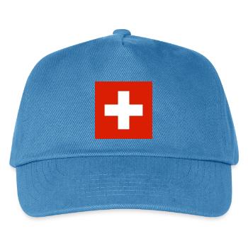 Schweiz - Kinder Basecap - Pfauenblau - Vorne