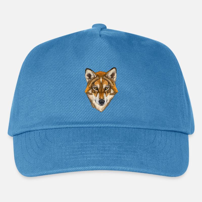 Wolf - Kinder Basecap - Pfauenblau
