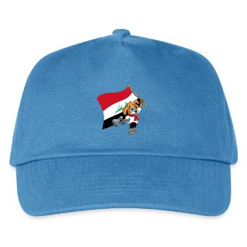 Irak Fan Hund - Kinder Basecap - Pfauenblau - Vorne