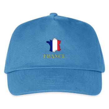 France - Kids’ Baseball Cap - peacock-blue - Front
