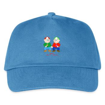 Lustige Zwillinge Sternzeichen - Kinder Basecap - Pfauenblau - Vorne