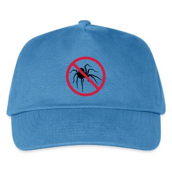 keine spinne verboten schild vogelspinne design cl - Kinder Basecap - Pfauenblau - Vorne