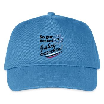 18. Geburtstag ,Volljährig , So Gut (25) - Kinder Basecap - Pfauenblau - Vorne