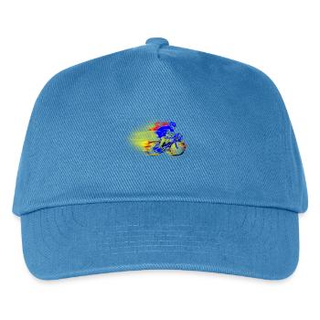 Rennrad - Kinder Basecap - Pfauenblau - Vorne