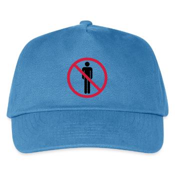 verboten schild keine menschen zone gebiet pictogr - Kinder Basecap - Pfauenblau - Vorne