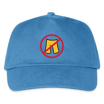 do not put on pants short shorts forbidden shield z - Kids’ Baseball Cap - peacock-blue - Front