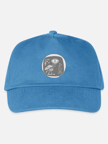 Eule der Athene [Münze] - Kinder Basecap - Pfauenblau