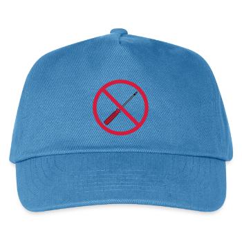 aucun tournevis interdit signe mech - Casquette de baseball Enfant - bleu paon - Devant