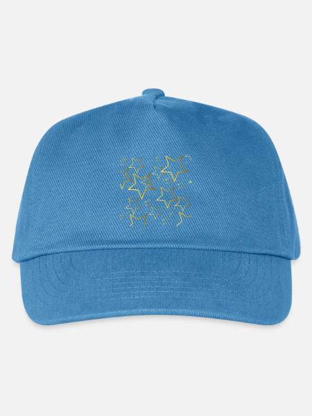 Goldene Sternenpracht Minimalistisch Sterne Muster - Kinder Basecap - Pfauenblau