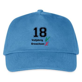18. Geburtstag ,Volljährig , erwachsen(25) - Kinder Basecap - Pfauenblau - Vorne