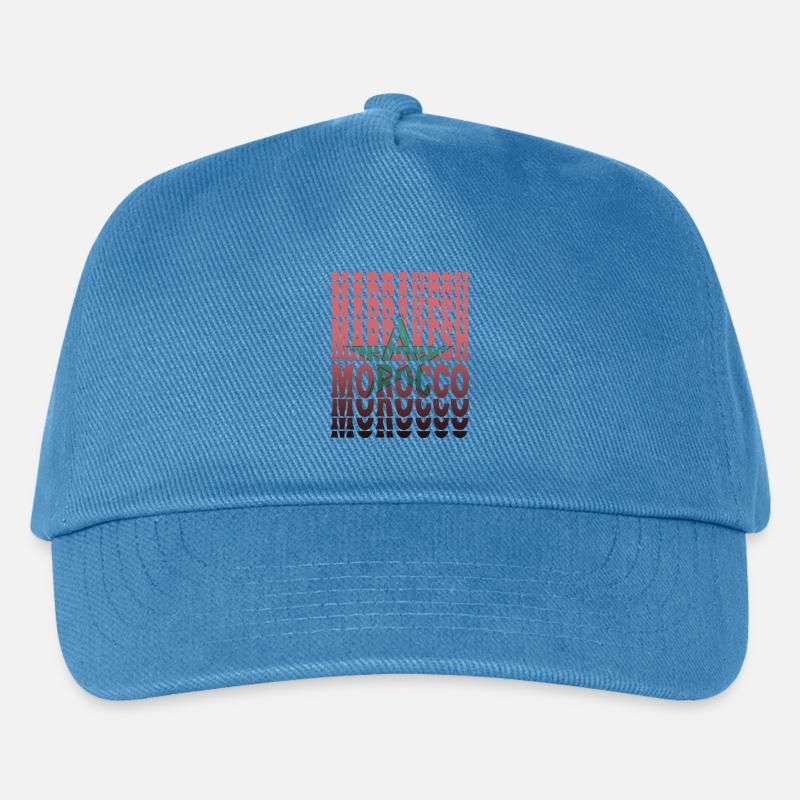 Marrakesch Marokko Flaggen Design / Geschenkidee - Kinder Basecap - Pfauenblau
