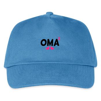 Oma hoch Zwei - Kinder Basecap - Pfauenblau - Vorne