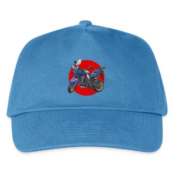 Africa Twin Enduro - japan blue - Kinder Basecap - Pfauenblau - Vorne