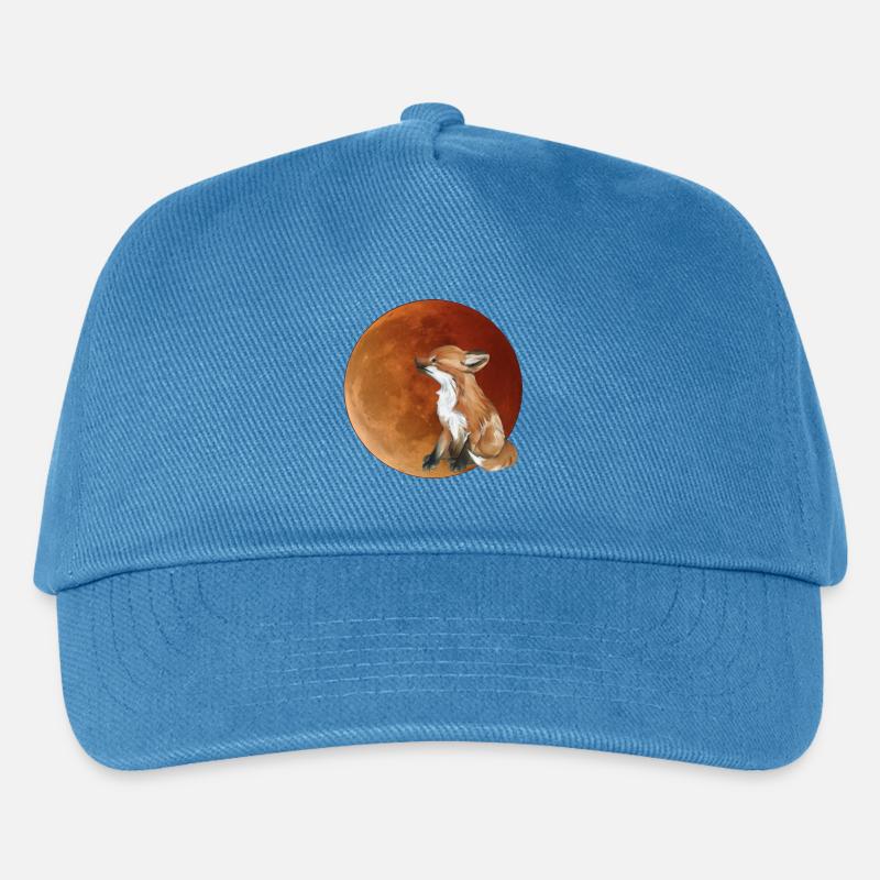 Mondfuchs im Abendlicht - Kinder Basecap - Pfauenblau