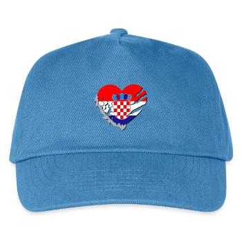 Kroatien - Kroatien - Kinder Basecap - Pfauenblau - Vorne