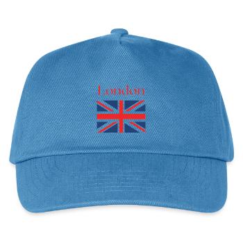 J aime Londres Drapeau UK - Casquette de baseball Enfant - bleu paon - Devant
