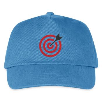 Bullseye Arrow Target - Kids’ Baseball Cap - peacock-blue - Front